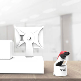 Socket Mobile dock underside showing rubber grip and screw mounts, prevents sliding and enables secure installation