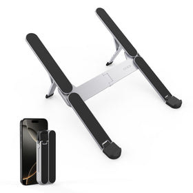 SODI foldable laptop stand in silver offering ultra-compact portability for travel