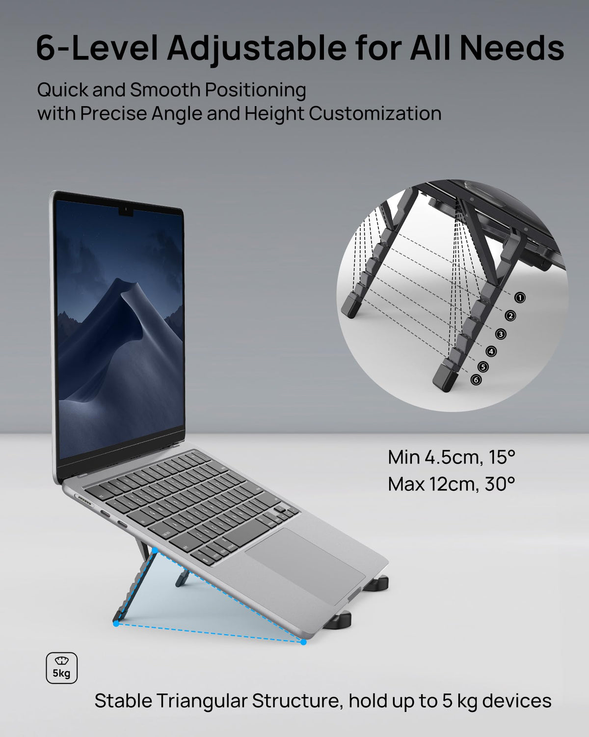 SODI height-adjustment arm raises to eye level for comfort