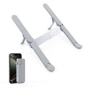 SODI Ultra Compact Foldable Laptop Stand folded for travel and storage