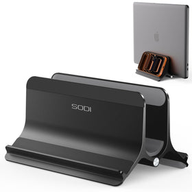SODI front view of stand showing sleek tower design and space saving benefit