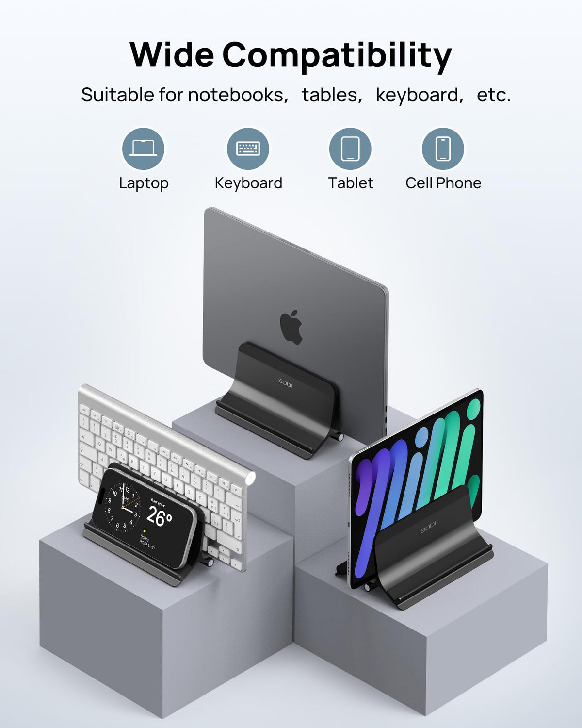 SODI organized with phone and tablet showing multi-device efficiency benefit