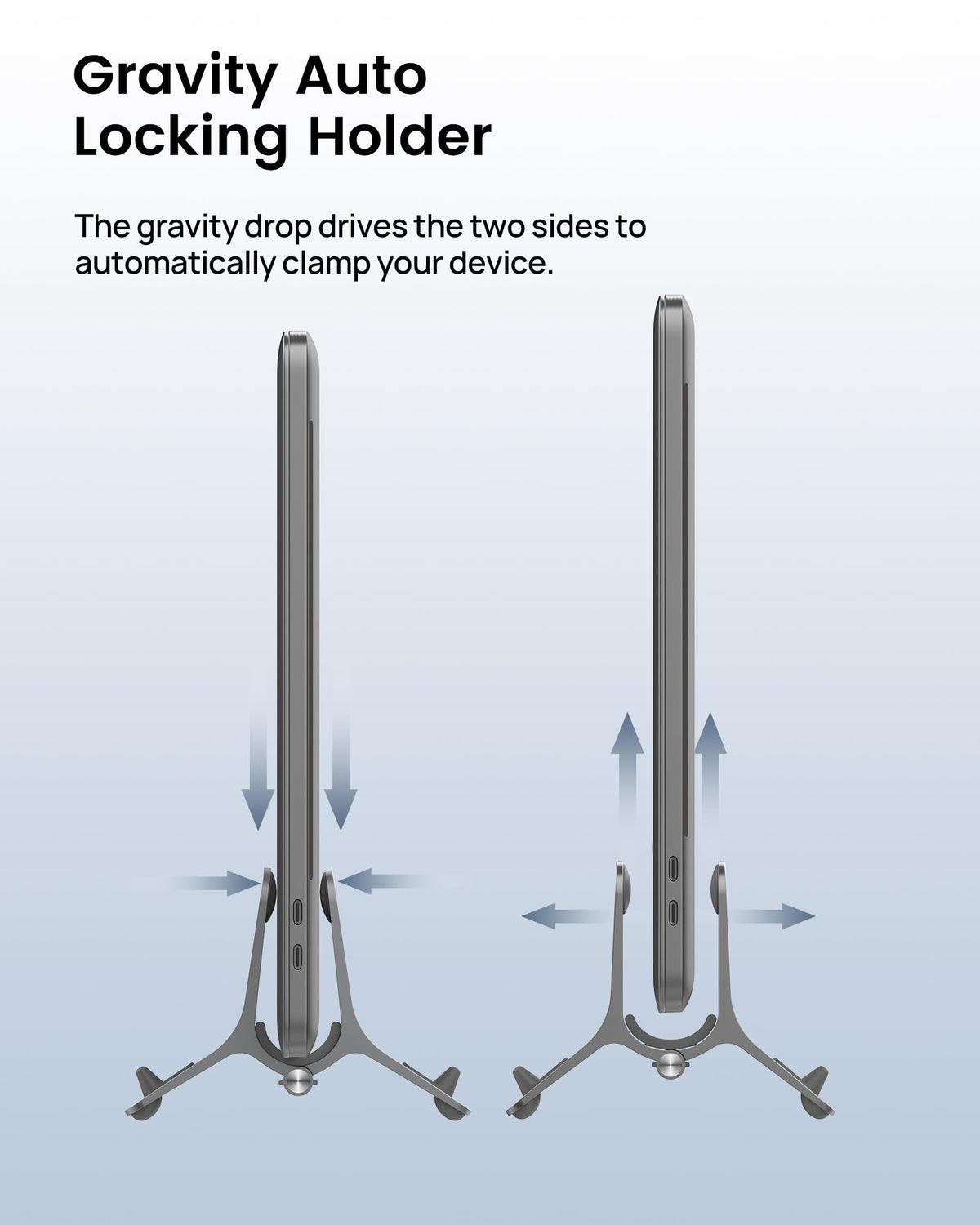 SODI stand side profile highlighting slim footprint and space-saving benefit