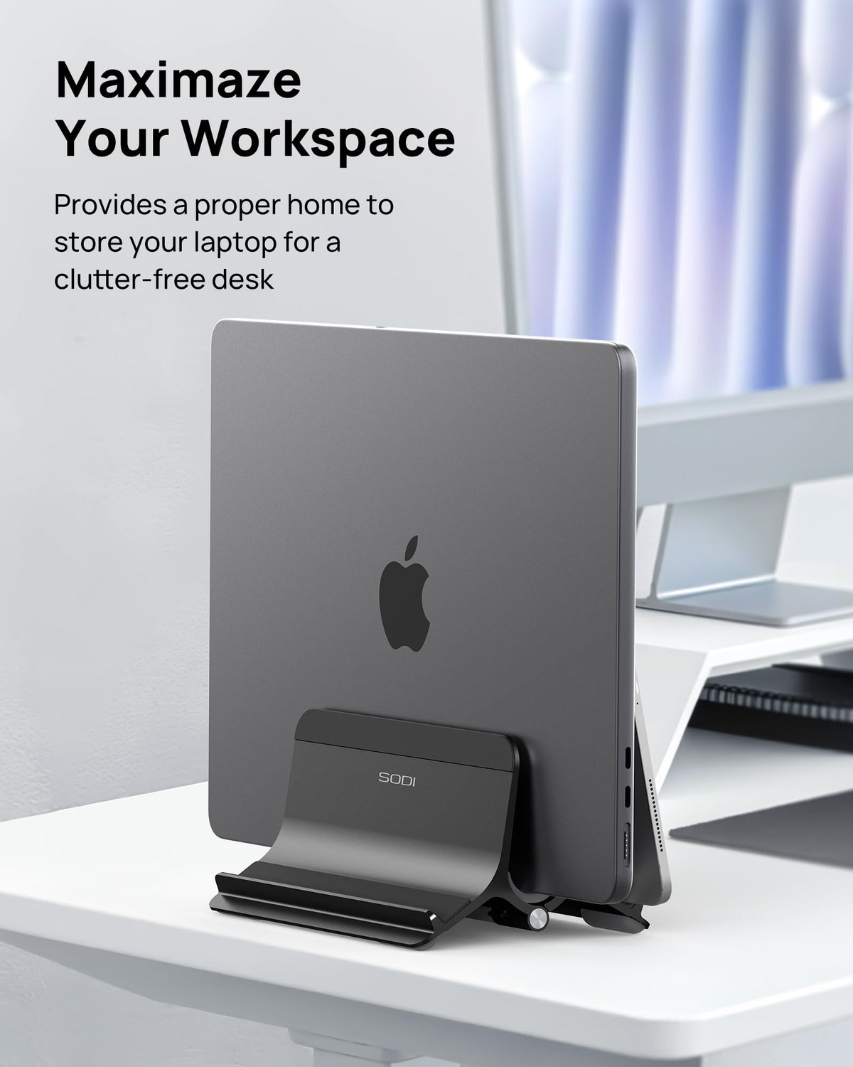 SODI side profile highlighting slim aluminum build and stable support benefit