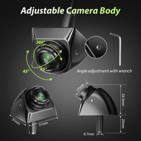 SOEKAVIA backup camera with signal switchers for front or rear view switching