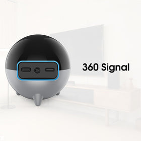 SofaBaton R1 beside a universal remote showing small size and placement benefit