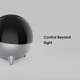 SofaBaton R1 side profile with power connected for continuous signal extension