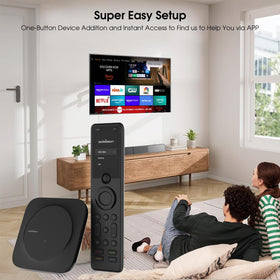 SofaBaton X1S remote in cabinet with extendable IR transmitters