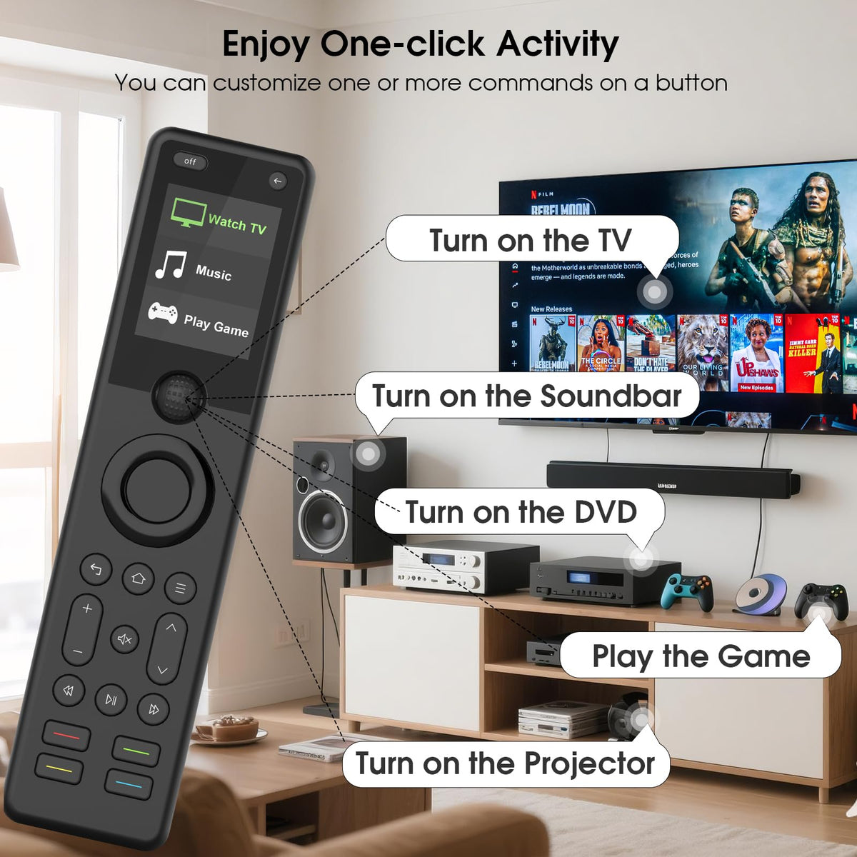 SofaBaton X1S voice control with Alexa/Google Assistant.