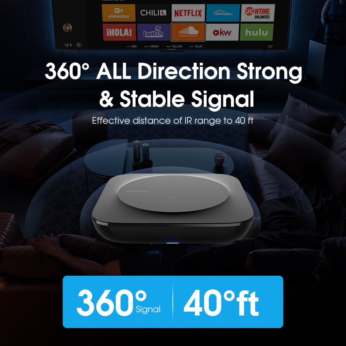 SofaBaton X1S voice control with Alexa enables hands-free commands.