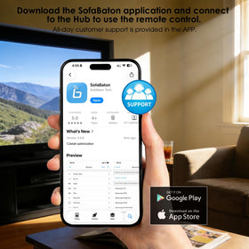 SofaBaton X2 app customization for tailored button layouts and macros.
