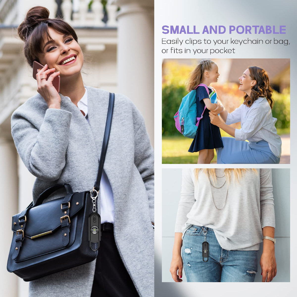 Softvox compact portable design keeps safety within reach