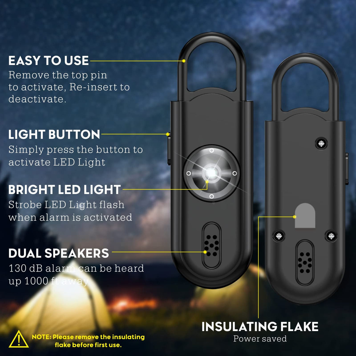 Softvox flashlight function keychain illuminates dark paths at night