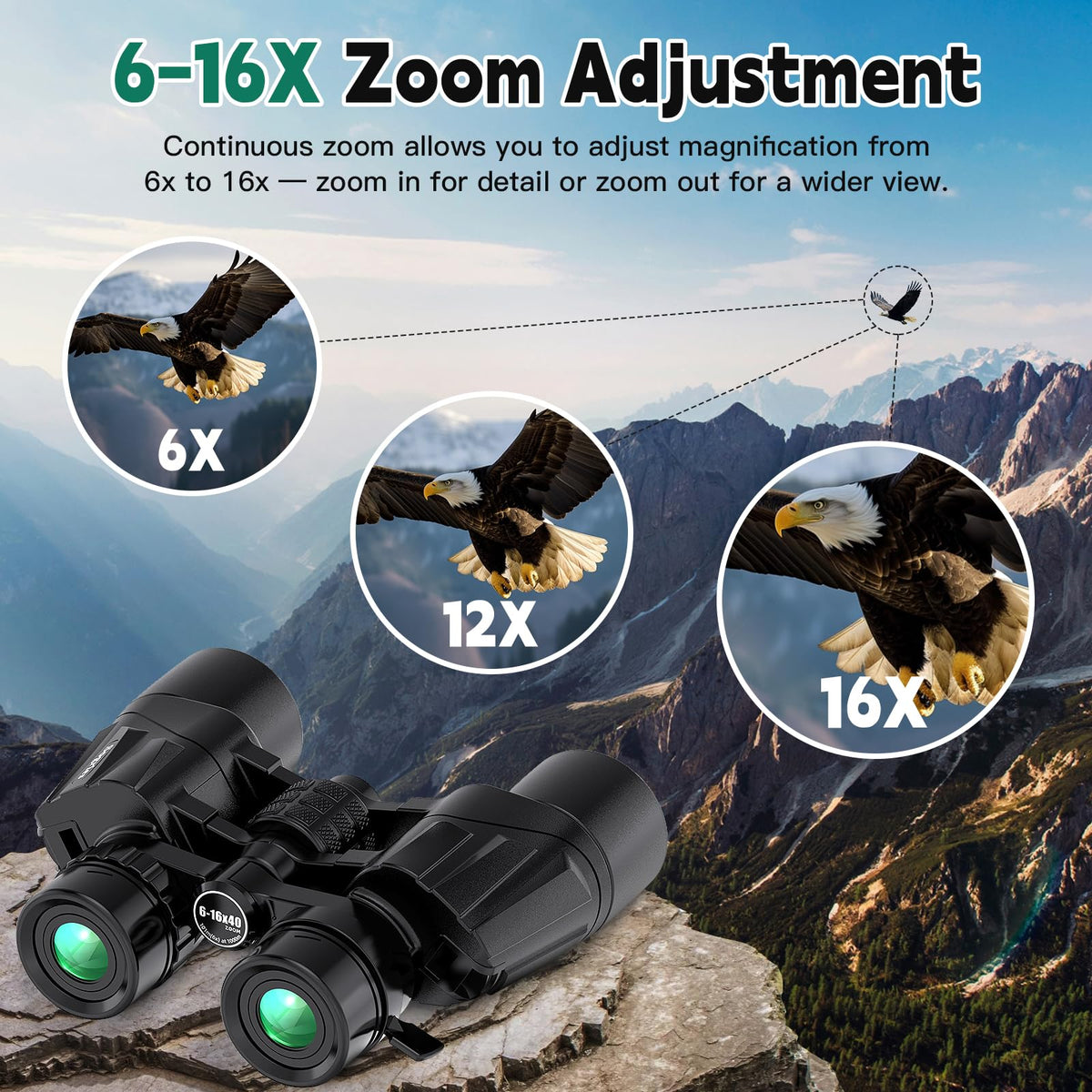 Sogries 12x50 binoculars ergonomic grip for steady viewing