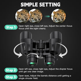 Sogries 12x50 binoculars wide-field 102m helps track fast birds