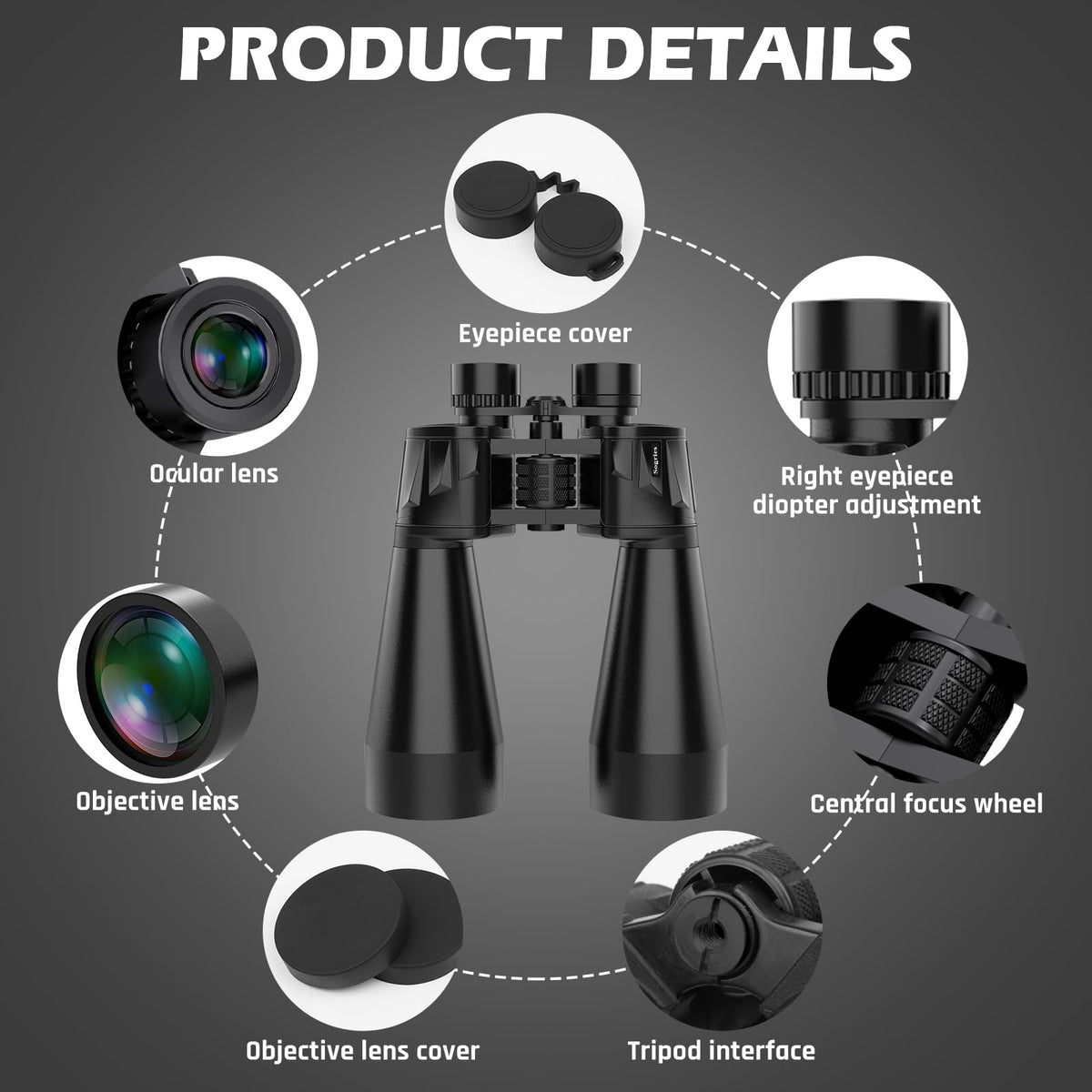 Sogries 18x70 binos use FMC prisms for bright, sharp images