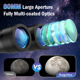 Sogries 20x80 binocs are waterproof and rugged for outdoor use