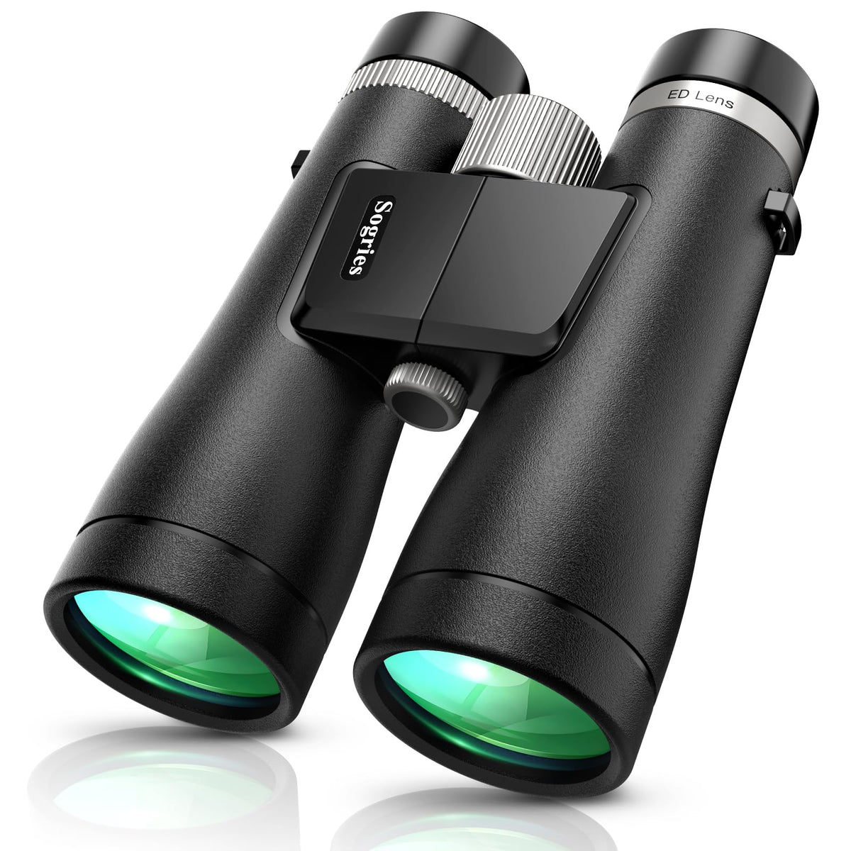 Sogries binoculars 12x50 with ED glass enhances color fidelity for birding sessions.