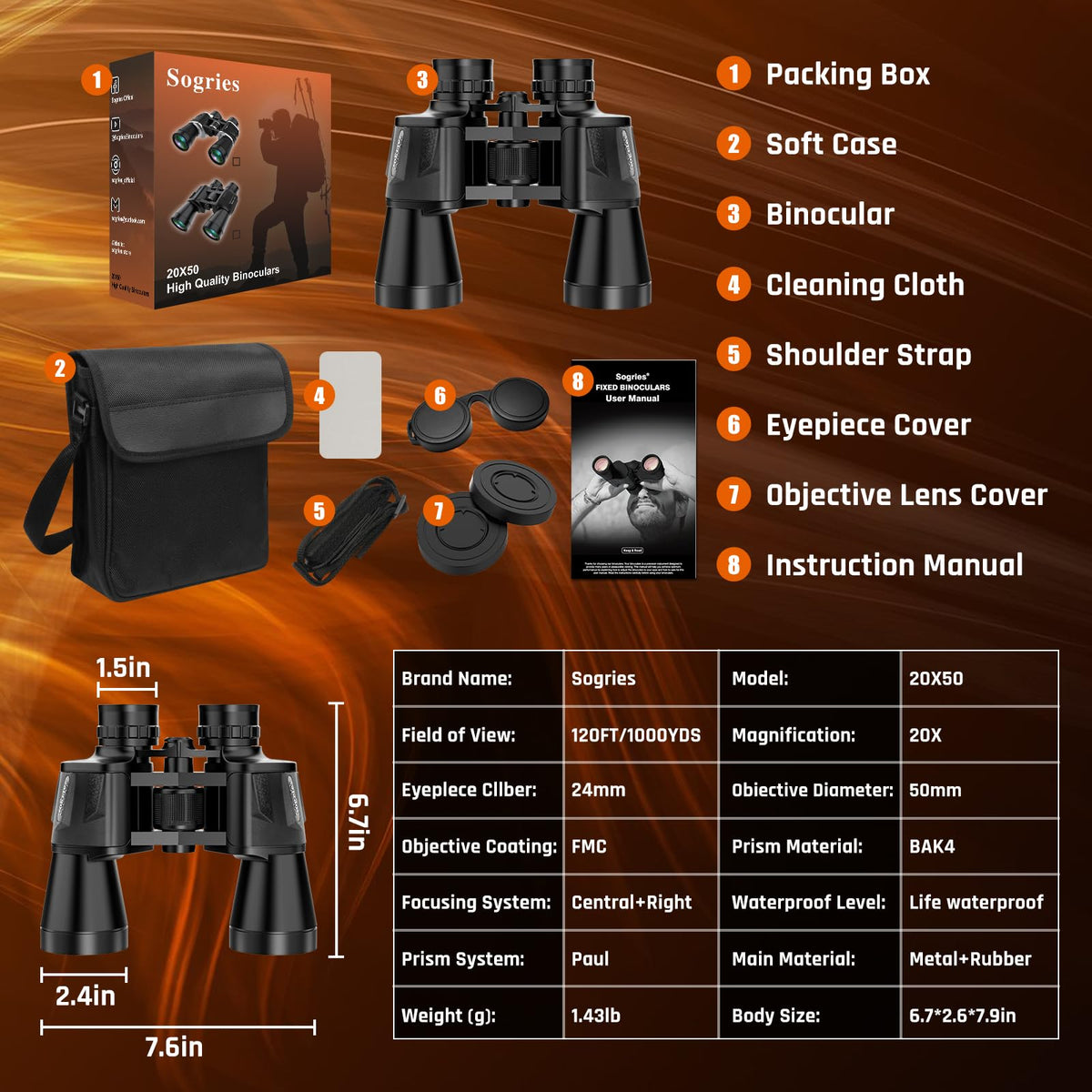 Sogries carry case and accessories packed for travel convenience and protection