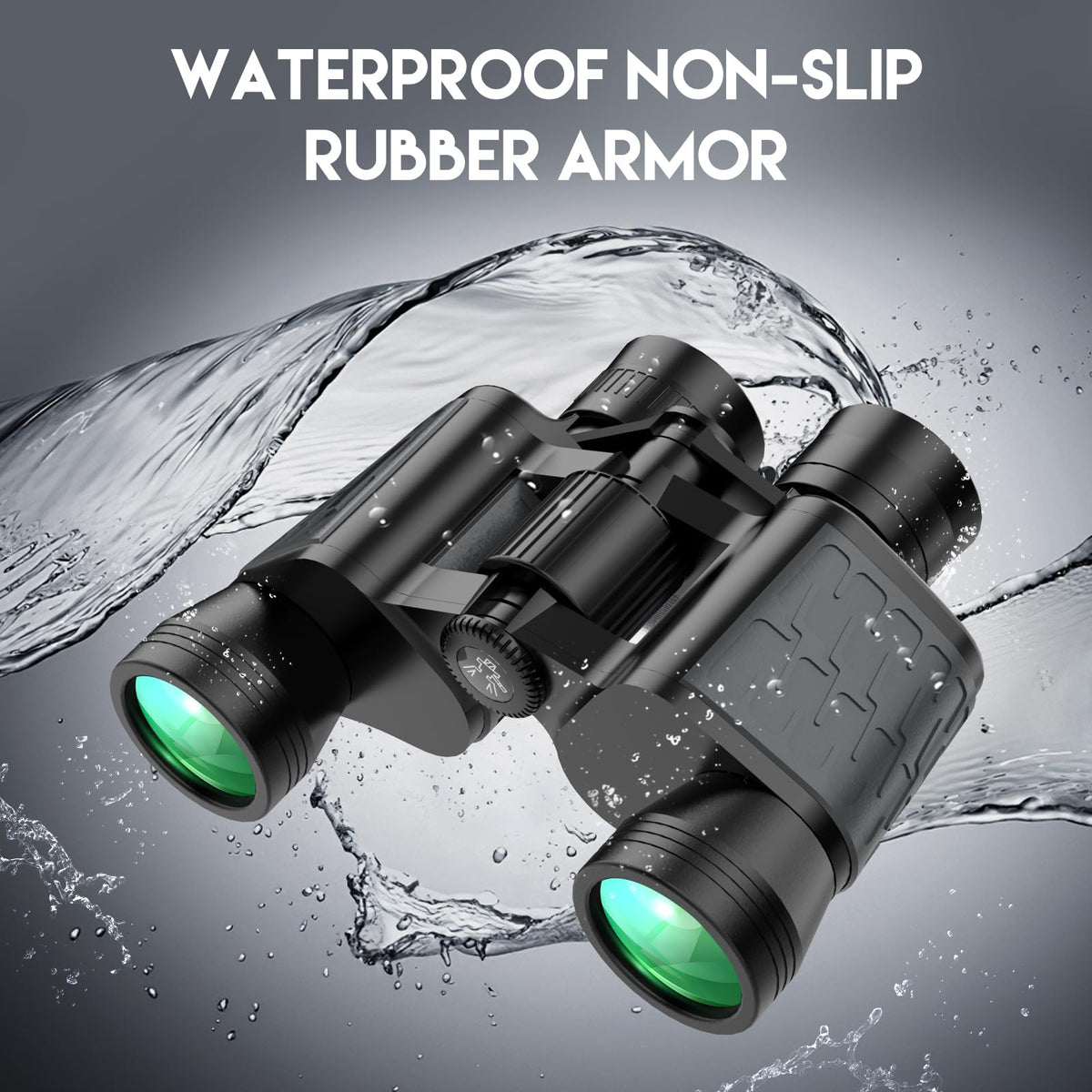 Sogries binoculars under rain showing waterproof protection and reliability