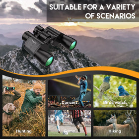 Sogries binoculars pointed at night sky for stargazing improved visibility