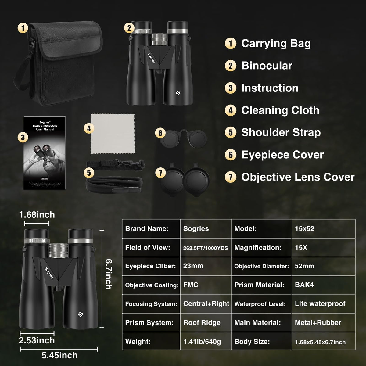 Sogries used for night sky viewing demonstrating high magnification stargazing benefit