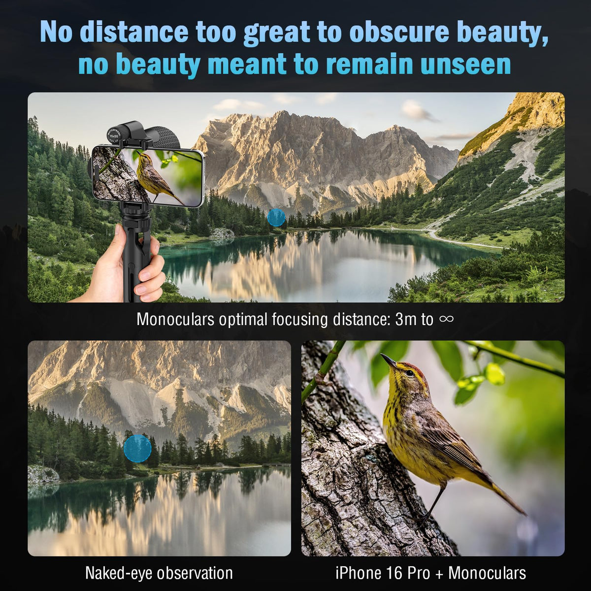 Sogries phone adapter attached aligning smartphone for easy digiscoping and sharing