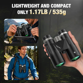 Sogries binoculars mounted on tripod showing stable hands-free viewing and filming