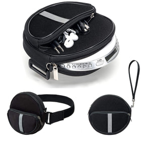 Soicpic portable CD player holder front view with wrist strap for hands-free carry