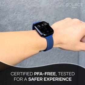 Solace Bands wet fabric illustrating water‑resistant performance benefit