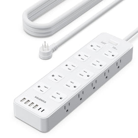Solidock front view showing 20 outlets and 6 USB ports for high-capacity power