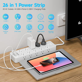 Solidock three-sided outlet design demonstrating space for large adapters