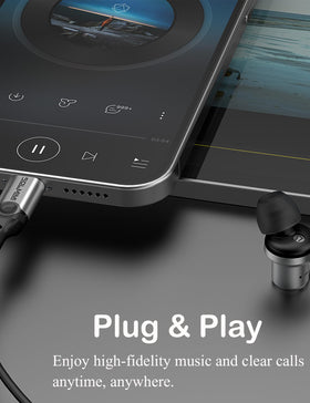 SOLMIMI earphones plugged into smartphone showing broad USB‑C compatibility benefit
