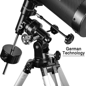 Solomark Telescope 130EQ optics, featuring fully-coated glass for brighter, clearer detail.