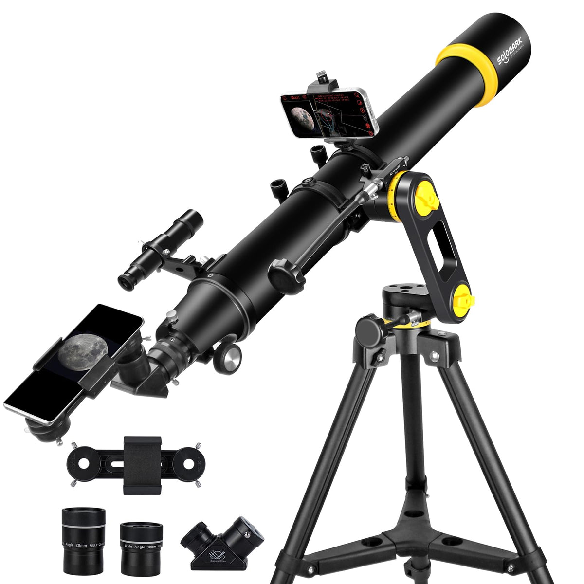 Solomark telescope 90mm aperture for bright stargazing
