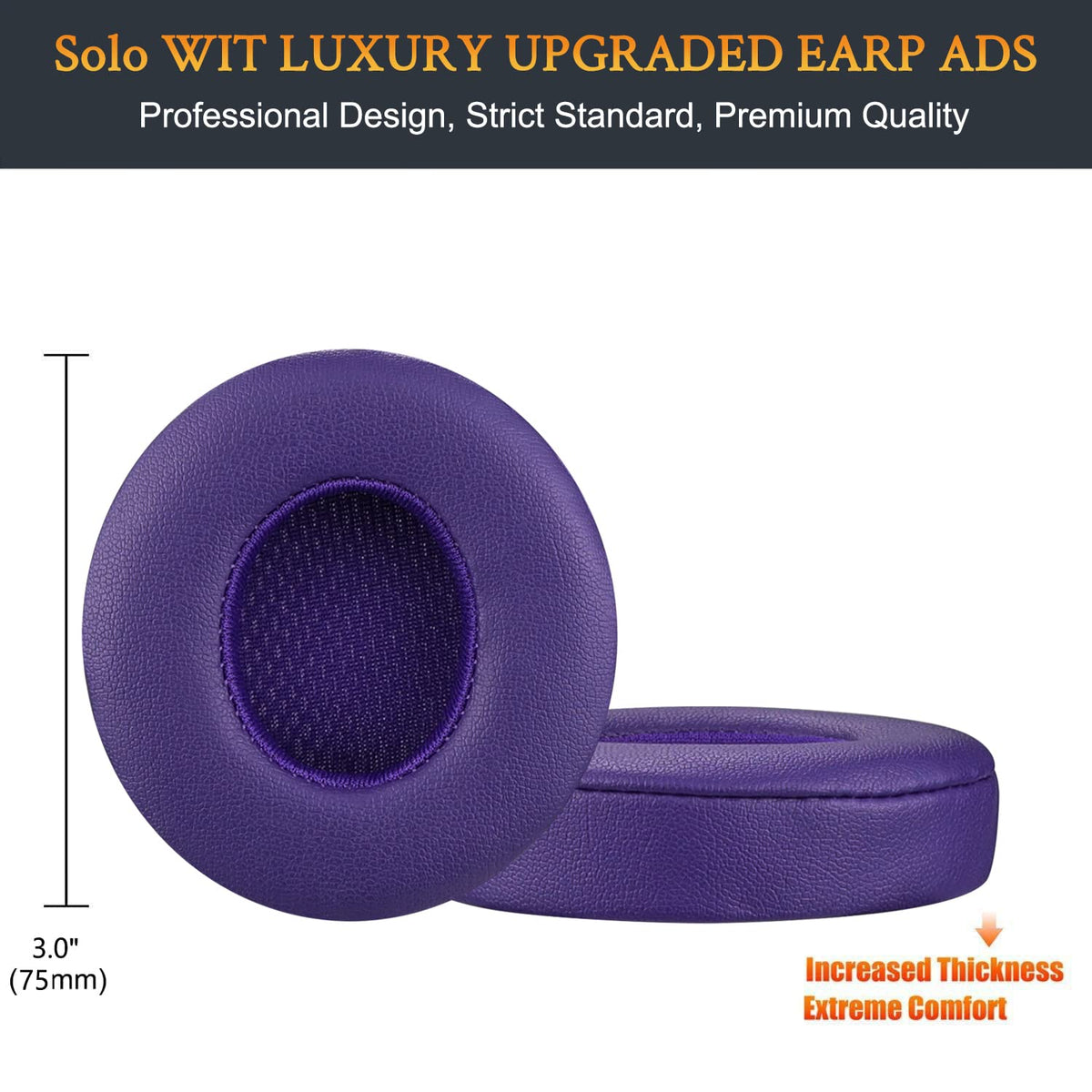 Solowit Beats Solo2/3 earpads pop-purple color upgrade for style.