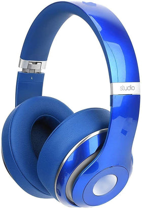 Soft protein leather blue ear pads for a premium Beats Studio feel.