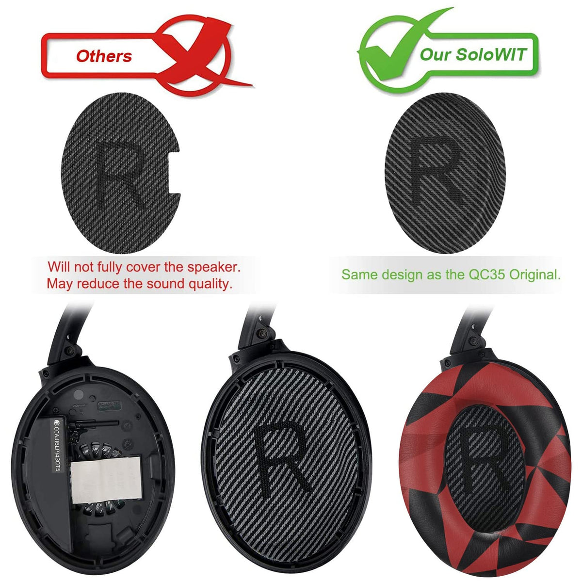 SoloWIT earpads with install kit simplifies replacement in minutes