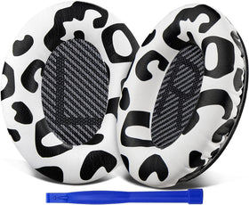 SoloWIT Bose QC35 earpads in snow leopard finish for softer leather and comfort