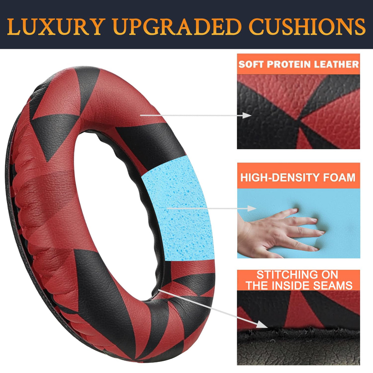 SoloWIT earpads soft protein leather for comfortable all-day wear