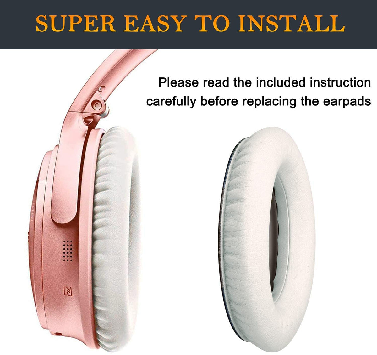 Step-by-step installation with SoloWIT earpads and plastic tool.