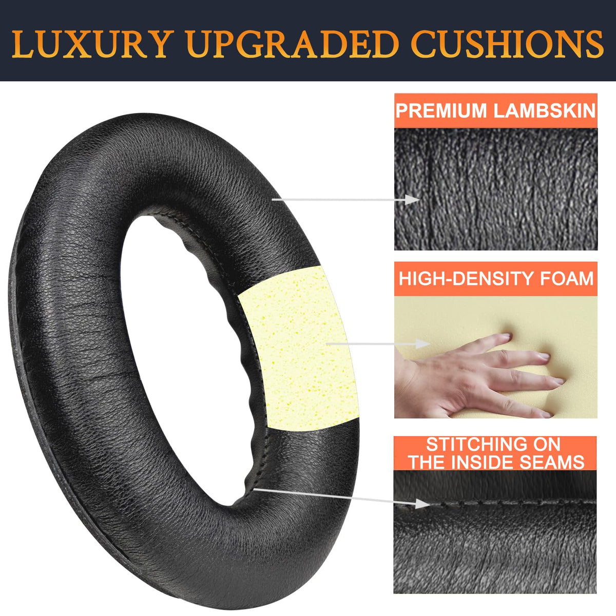SoloWIT brilliant black earpads give headphones a refreshed, premium look.