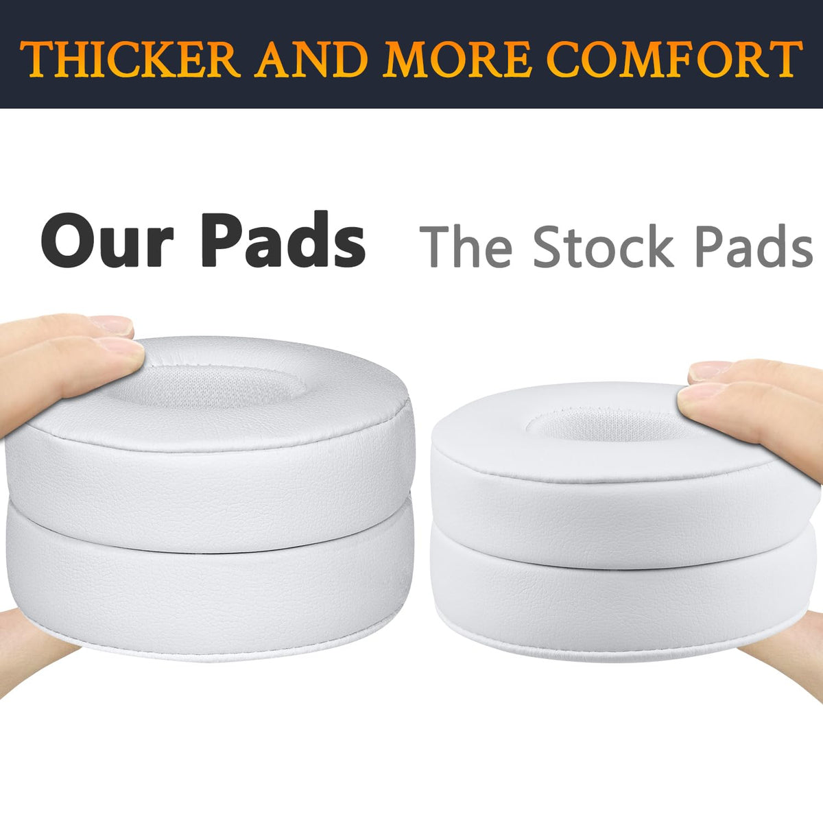 Ergonomic on-ear design improves comfort during long listening sessions.