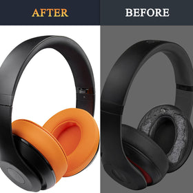 SoloWIT orange ear pads' added thickness enhances comfort and seal during extended sessions