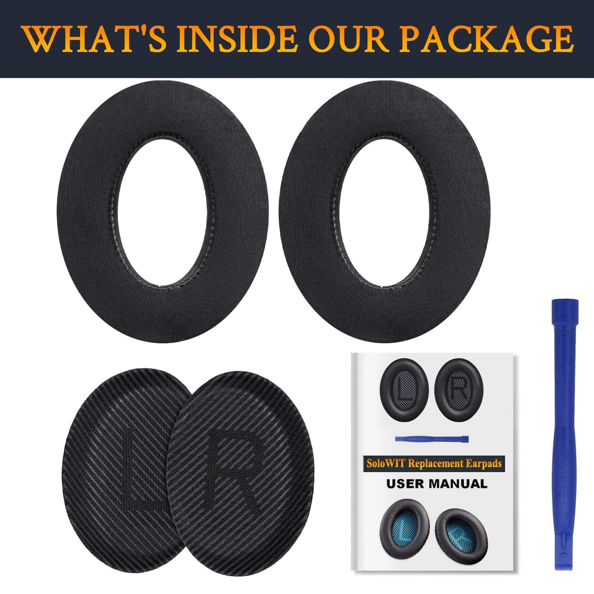 SoloWIT ear pads replace worn cushions to revitalize your headphones.