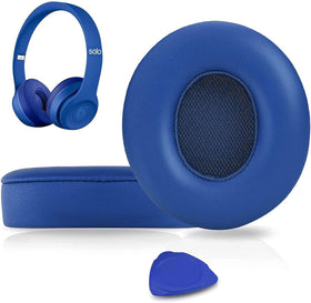 SoloWIT ear pads for Beats Solo 2/3 in blue with enhanced comfort and bass response