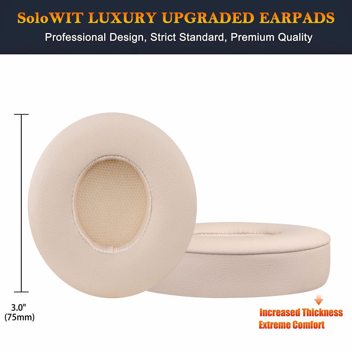 SoloWIT earpads easy-installation with triangle opener for quick setup.