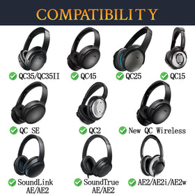 Easy-install tool included for quick earpad replacement on Bose headphones