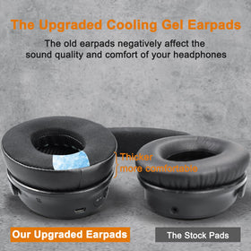 SoloWIT earpads installed on Bose QC35 headset showing improved comfort for long use