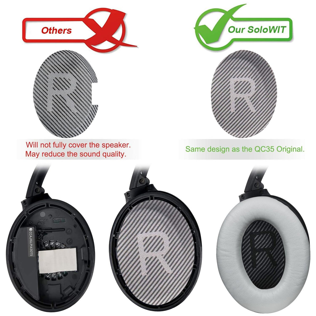 SoloWIT Lambskin earpads assembly view enables easy installation